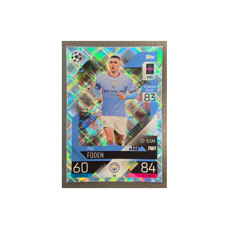 PHIL FODEN 2022-23 TOPPS MATCH ATTAX CRYSTAL - 22