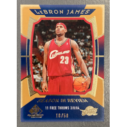 LEBRON JAMES 2004-05 SP GAME USED SEASON IN REVIEW GOLD 10/50
