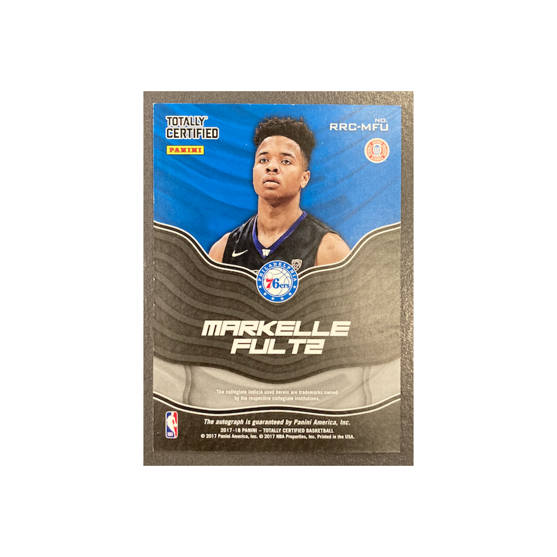 MARKELLE FULTZ 2017-18 TOTALLY CERTIFIED ROOKIE ROLL CALL CAMO AUTO 11/25