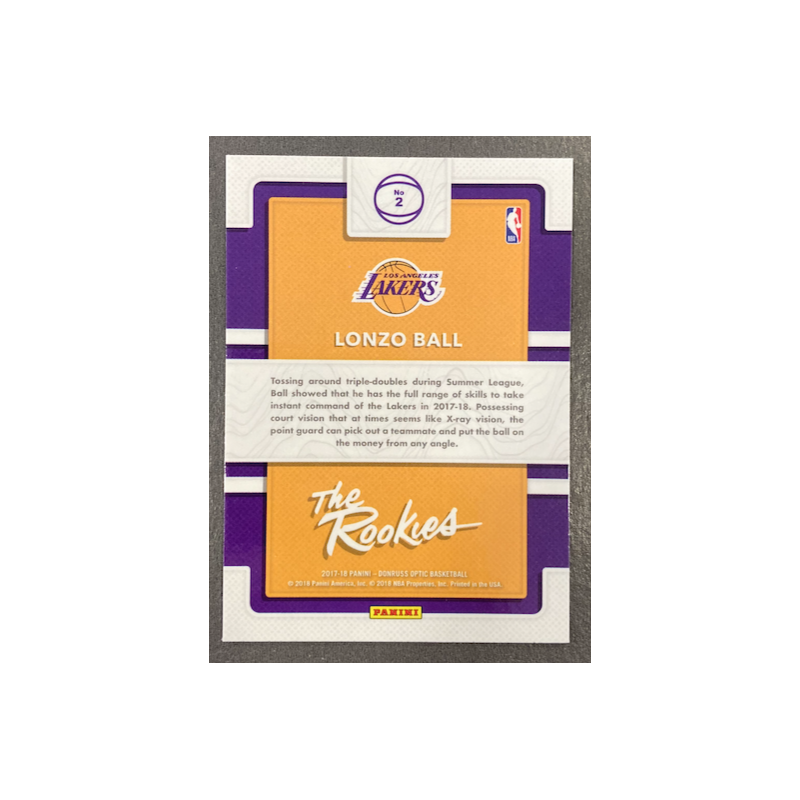 LONZO BALL 2017-18 DONRUSS OPTIC THE ROOKIES - 2