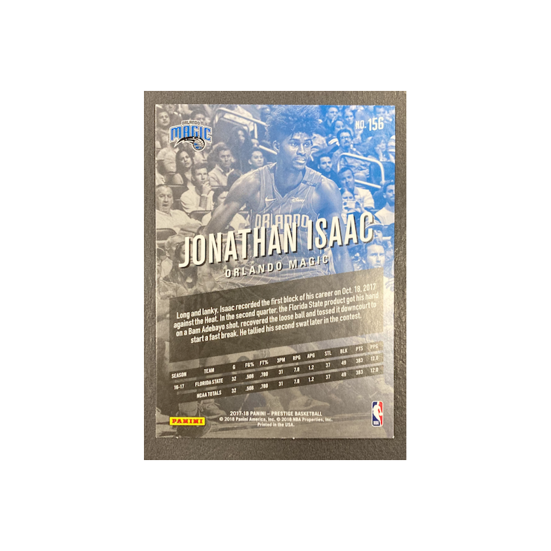 JONATHAN ISAAC 2017-18 PANINI PRETIGE ROOKIE - 156