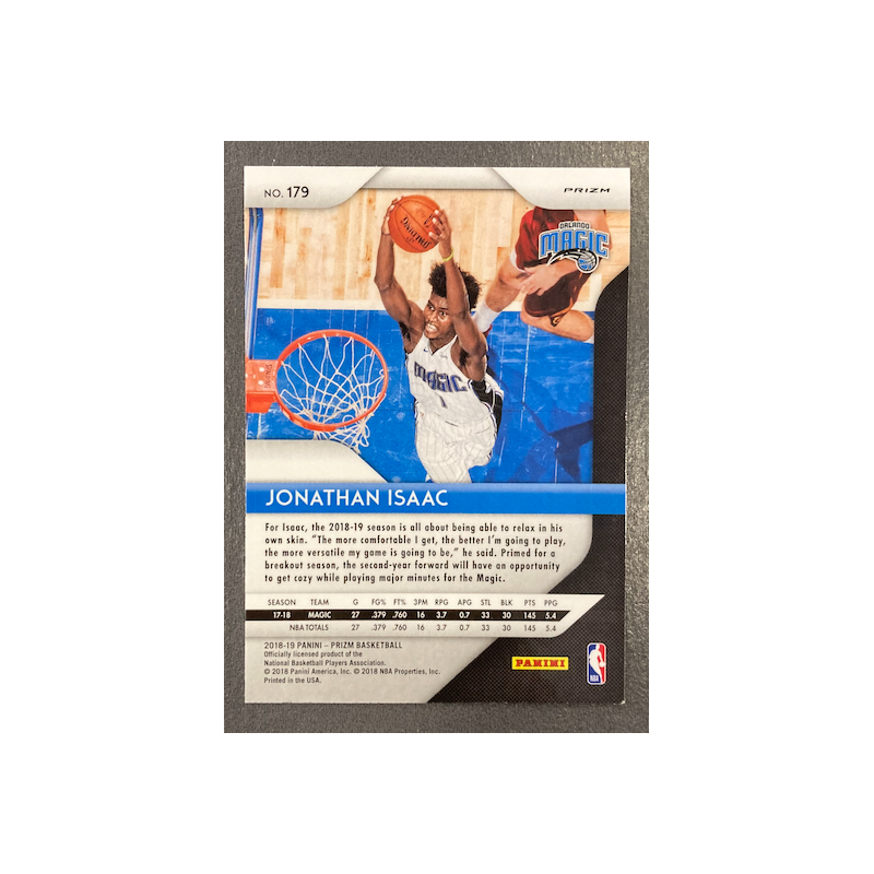 JONATHAN ISAAC 2018-19 PANINI PRIZM RED WAVE - 179