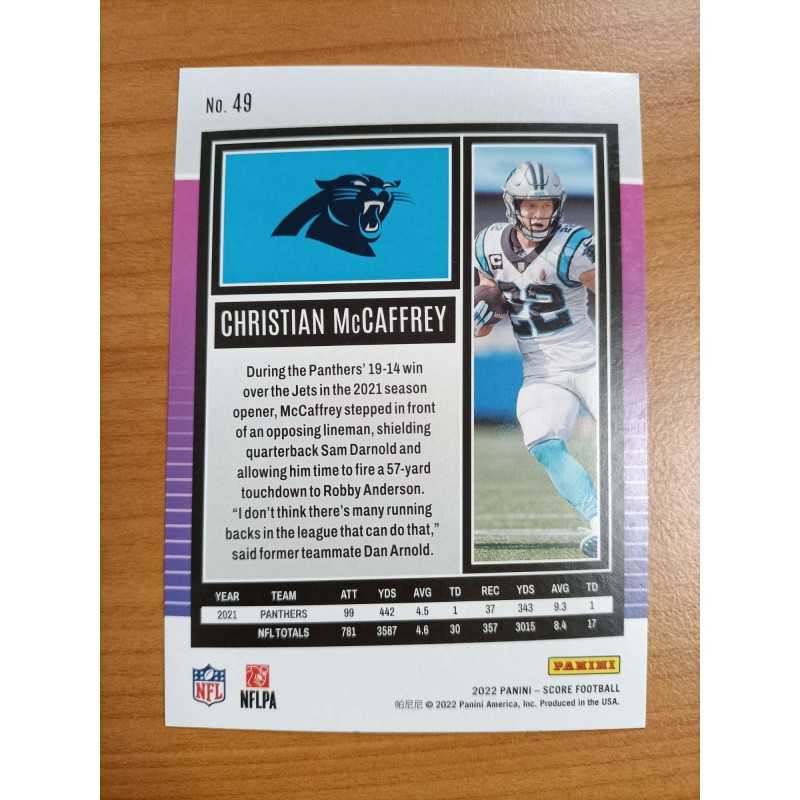 CHRISTIAN McCAFFREY 2022 PANINI SCORE