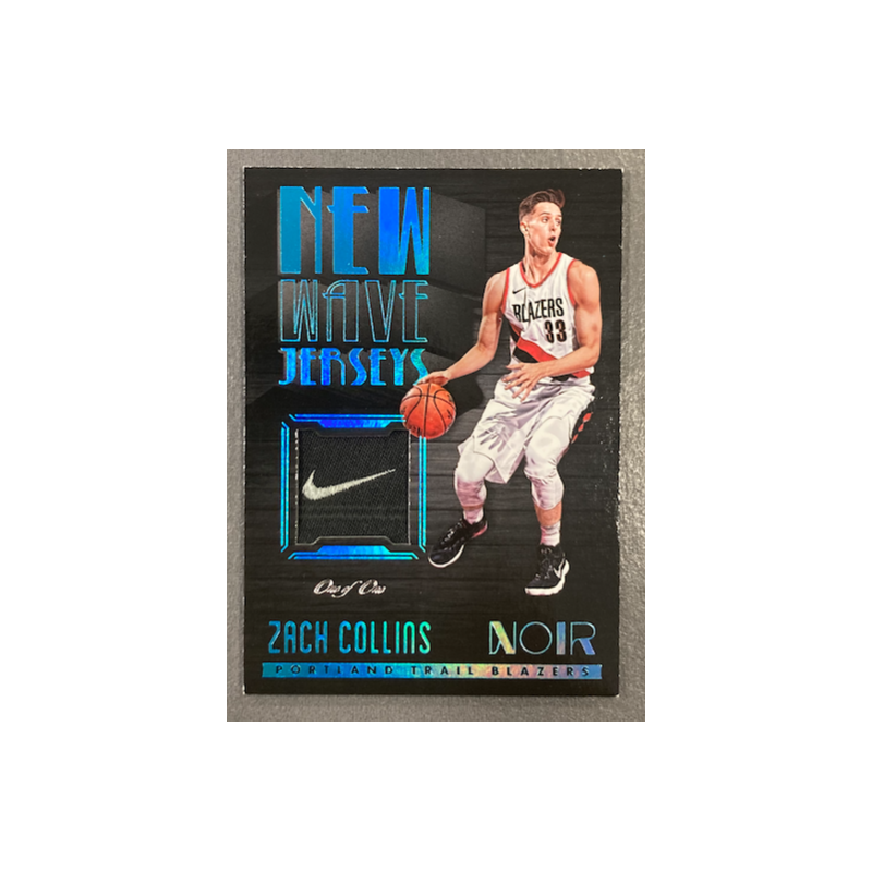 ZACH COLLINS 2017-18 PANINI NOIR NEW WAVE JERSEY TAG 1/1 - EXMT CONDITION