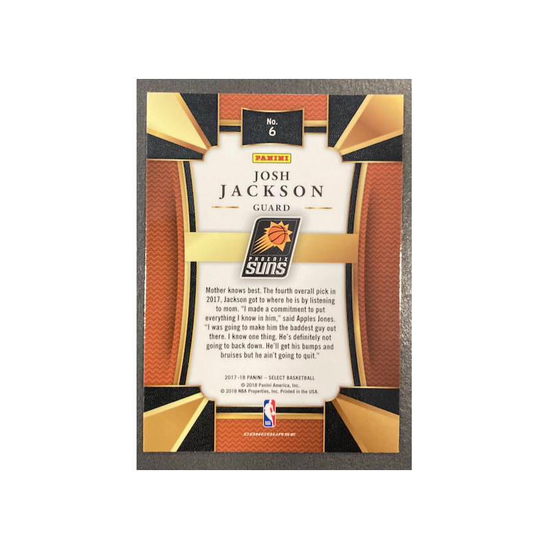 JOSH JACKSON 2017-18 PANINI SELECT ROOKIE - 6