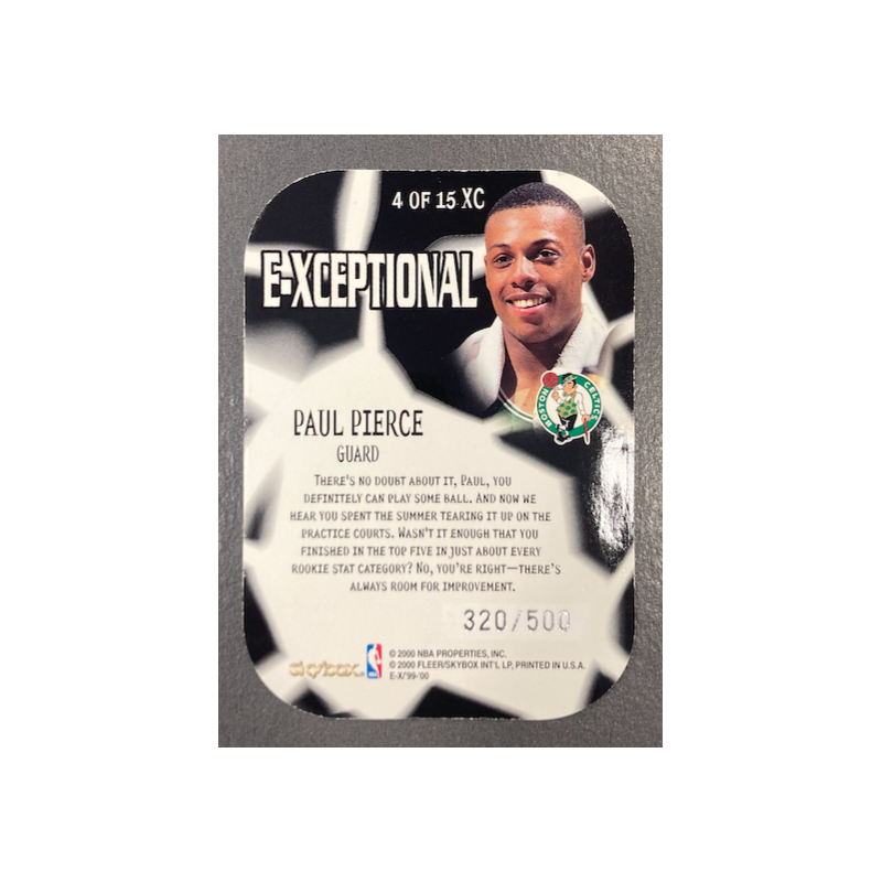 PAUL PIERCE 1999-00 SKYBOX E-X E-XCEPTIONAL GREEN 320/500