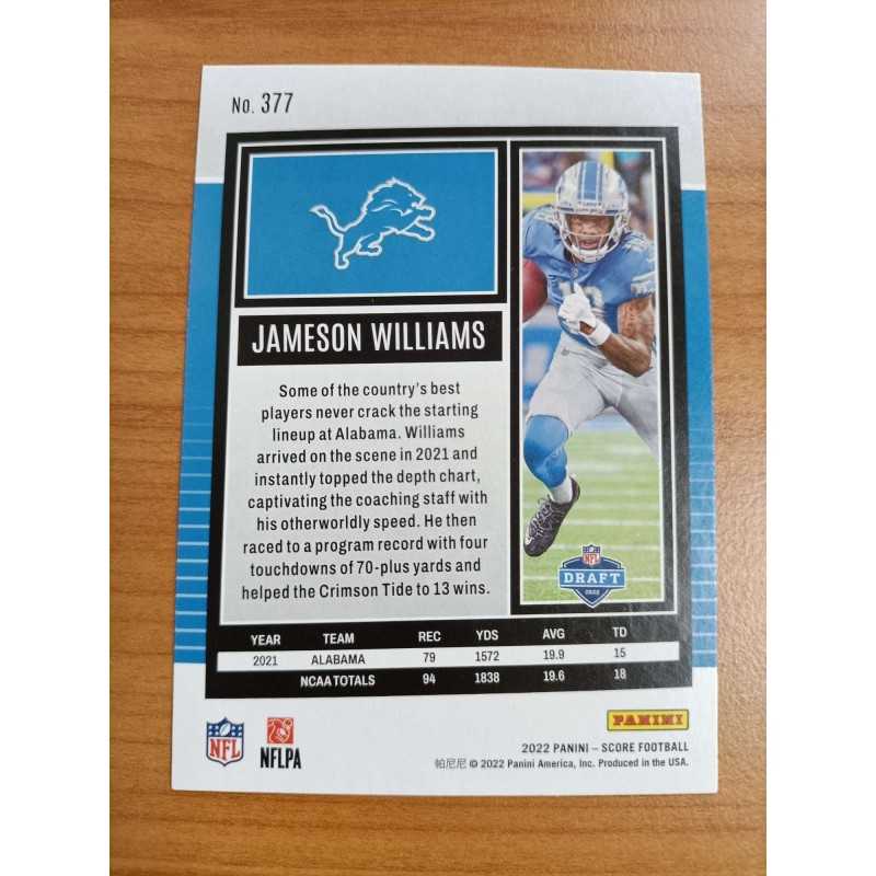 JAMESON WILLIAMS 2022 PANINI SCORE RC