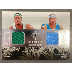 PAUL PIERCE / CARMELO ANTHONY 2006-07 UPPER DECK ULTIMATE COLLECTION DUAL JERSEY /75