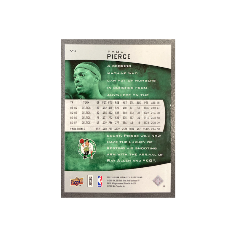 PAUL PIERCE 2007-08 UPPER DECK ULTIMATE COLLECTION 051/199