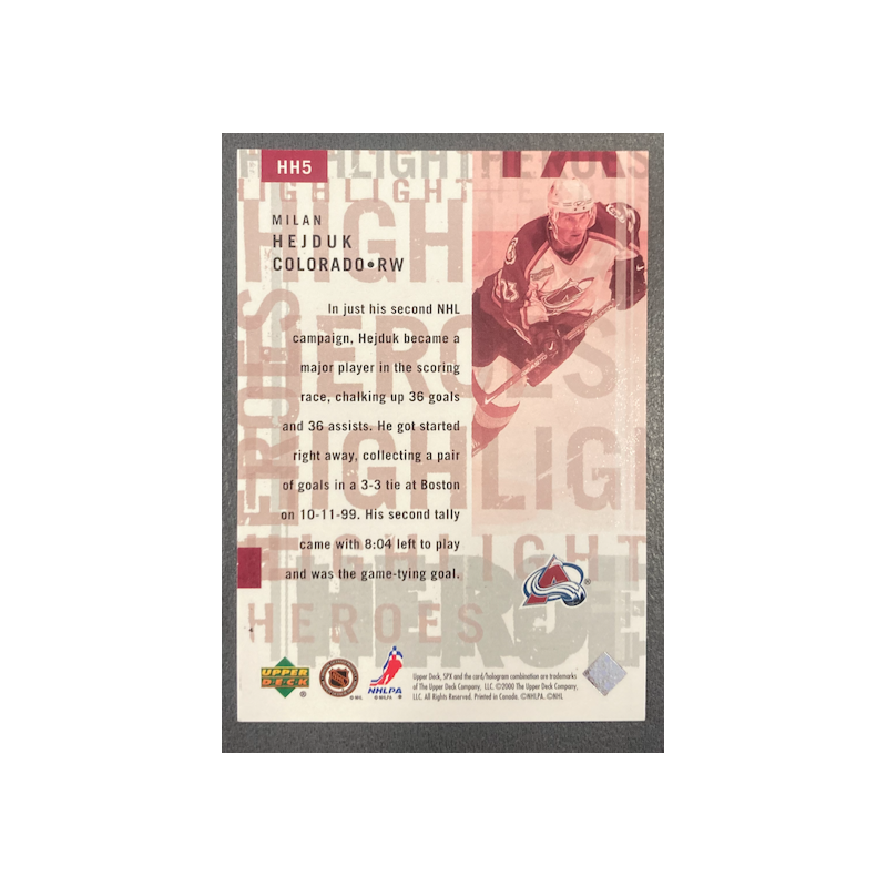 MILAN HEJDUK 2000-01 UPPER DECK SPX HIGHLIGHT HEROES - HH5