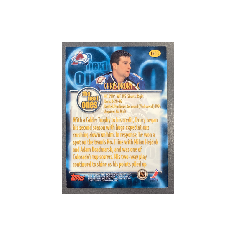 CHRIS DRURY 1999-00 TOPPS PREMIER PLS THE NEXT ONES - TNO3