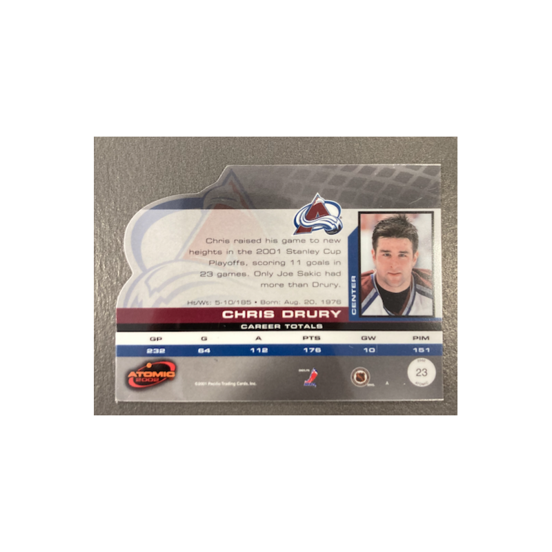 CHRIS DRURY 2001-02 PACIFIC ATOMIC - 23