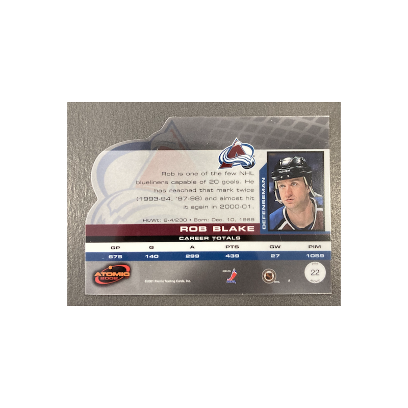 ROB BLAKE 2001-02 PACIFIC ATOMIC - 22