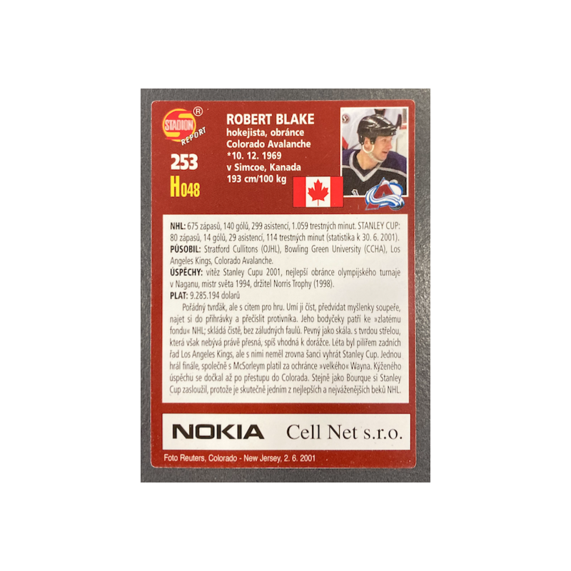 ROB BLAKE 2001 CZECH STADION - 253