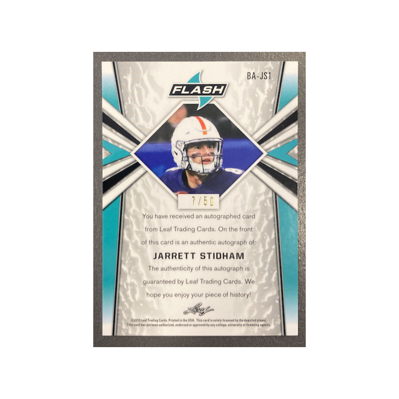 JARRETT STIDHAM 2019 LEAF FLASH AUTO 7/50