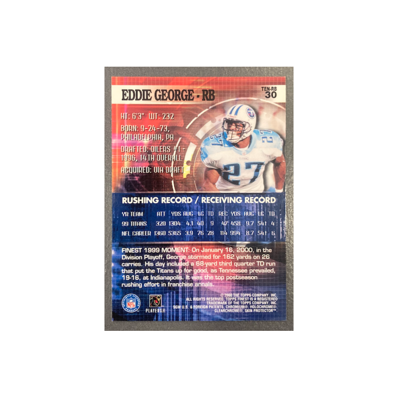 EDDIE GEORGE 2000 TOPPS FINEST - 30