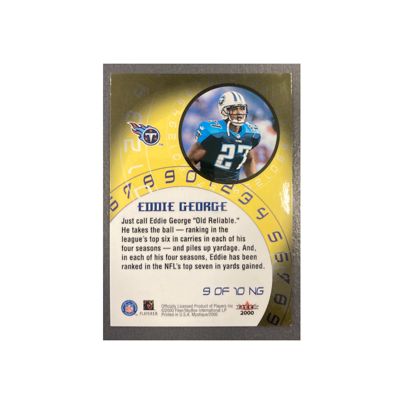 EDDIE GEORGE 2000 FLEER MYSTIQUE NUMBERS GAME - 9
