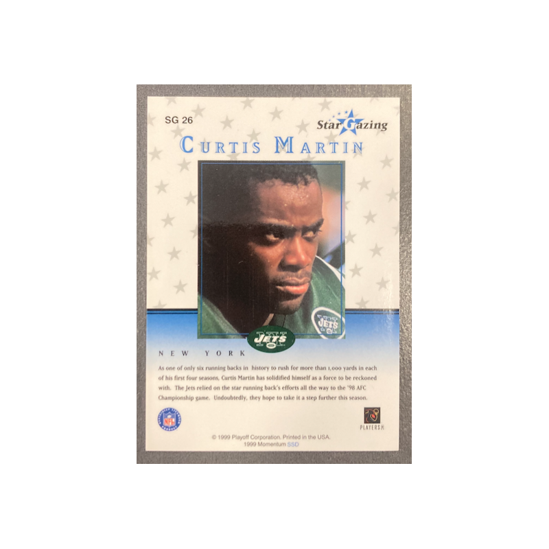 CURTIS MARTIN 1999 PLAYOFF MOMENTUM SSD STAR GAZING - SG26