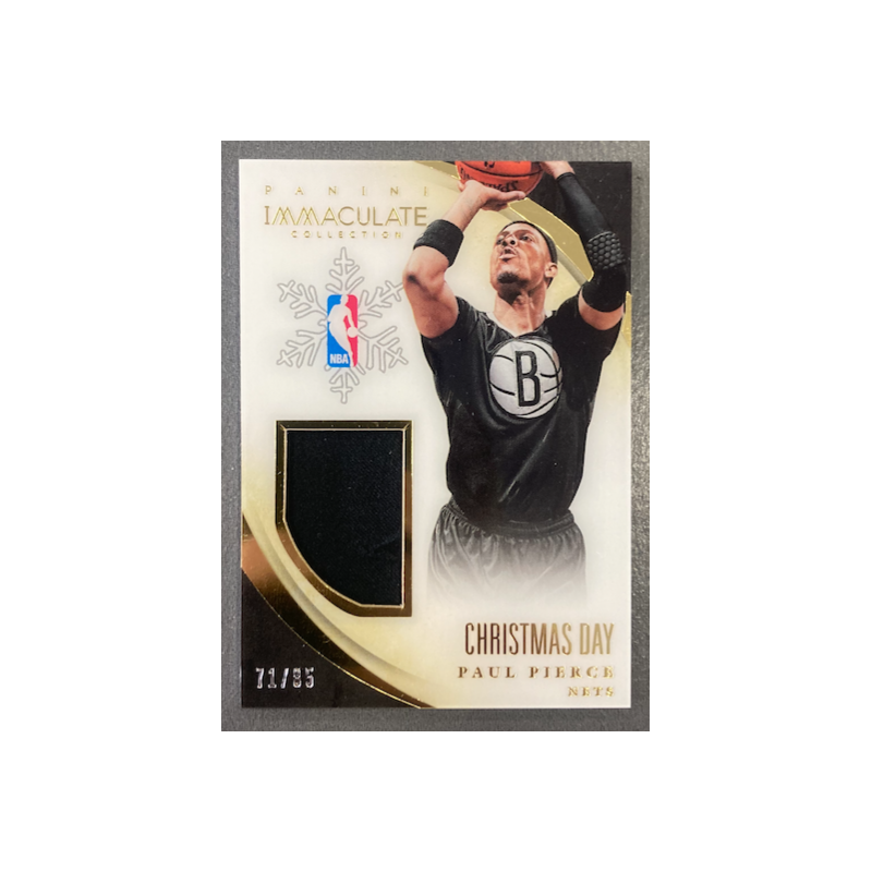 PAUL PIERCE 2013-14 IMMACULATE COLLECTION CHRISTMAS DAY JERSEY 71/85