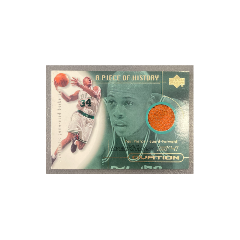 PAUL PIERCE 2000-01 UPPER DECK OVATION A PIECE OF HISTORY - EXMT CONDITION