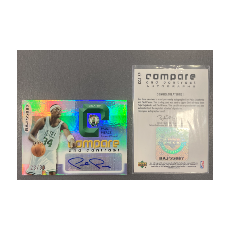 PAUL PIERCE / PEJA STOJAKOVIC 2005-06 UD REFLECTIONS COMPARE AND CONTRAST DUAL AUTO 23/30