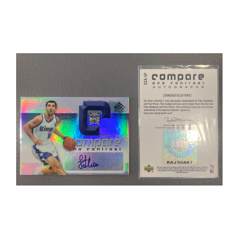 PAUL PIERCE / PEJA STOJAKOVIC 2005-06 UD REFLECTIONS COMPARE AND CONTRAST DUAL AUTO 23/30