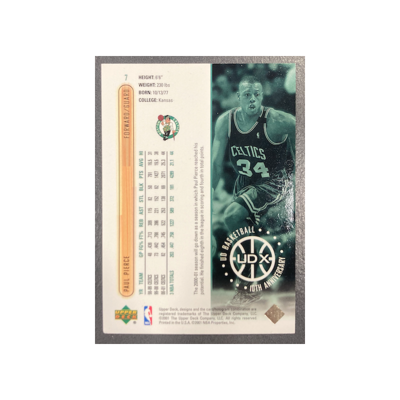 PAUL PIERCE 2001-02 UPPER DECK UDX 53/100
