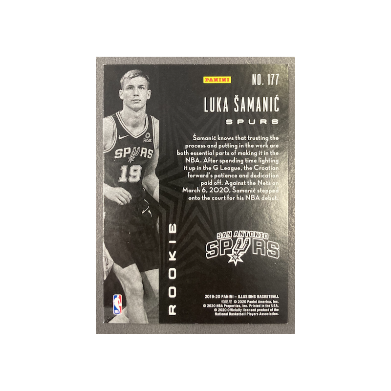 LUKA SAMANIC 2019-20 PANINI ILLUSIONS ROOKIE
