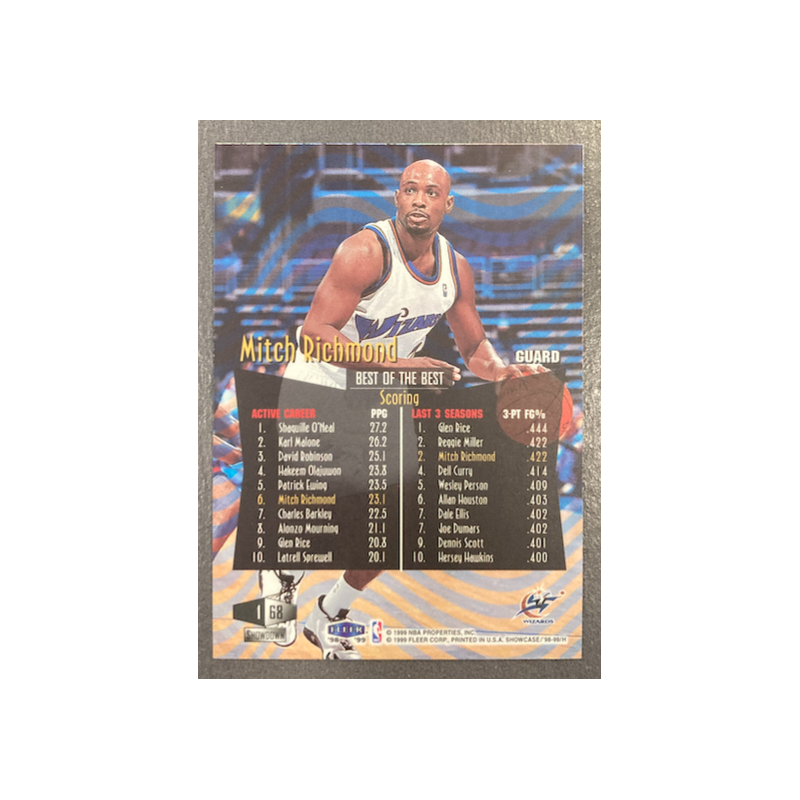MITCH RICHMOND 1998-99 FLAIR SHOWCASE ROW 1 - /6000