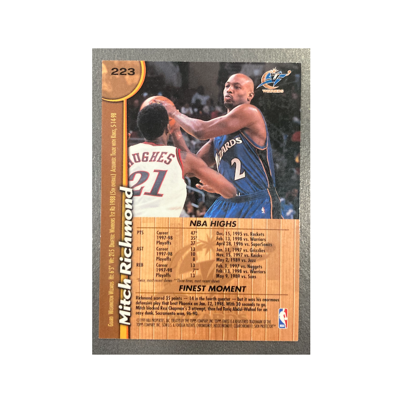 MITCH RICHMOND 1998-99 TOPPS FINEST - 223
