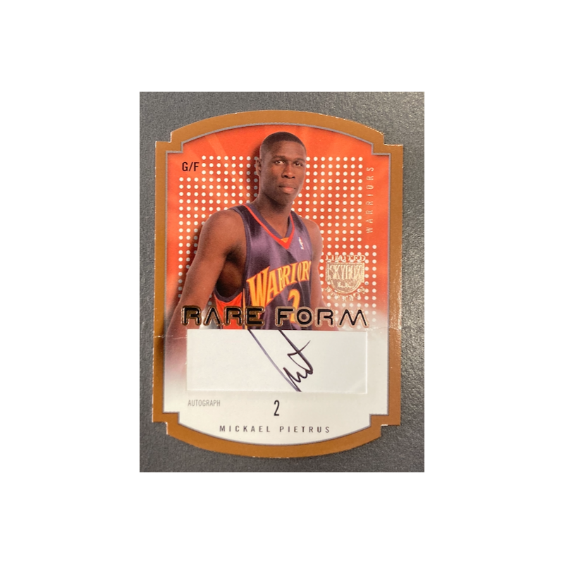 MICKAEL PIETRUS 2003-04 SKYBOX LE RARE FORM AUTO 092/150 - EX CONDITION
