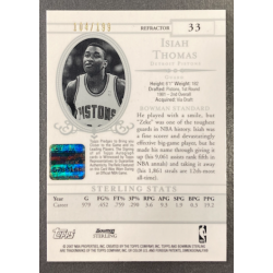 ISIAH THOMAS 2006-07 BOWMAN STERLING REFRACTOR JERSEY AUTO 104/199
