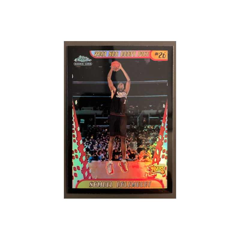 SAMUEL DALEMBERT 2001-02 TOPPS CHROME REFRACTOR BLACK BORDER ROOKIE /50