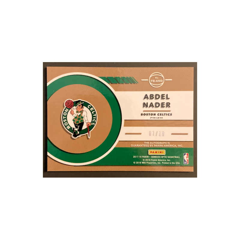 ABDEL NADER 2017-18 DONRUSS OPTIC FAST BREAK SIGNATURES GOLD 01/10