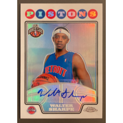 WALTER SHARPE 2008-09 TOPPS CHROME REFRACTOR ROOKIE AUTO 307/795