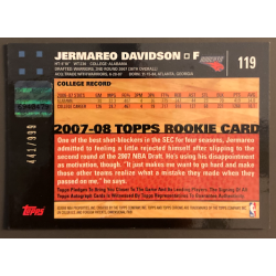 JERMAREO DAVIDSON 2007-08 TOPPS CHROME ROOKIE AUTO 441/999
