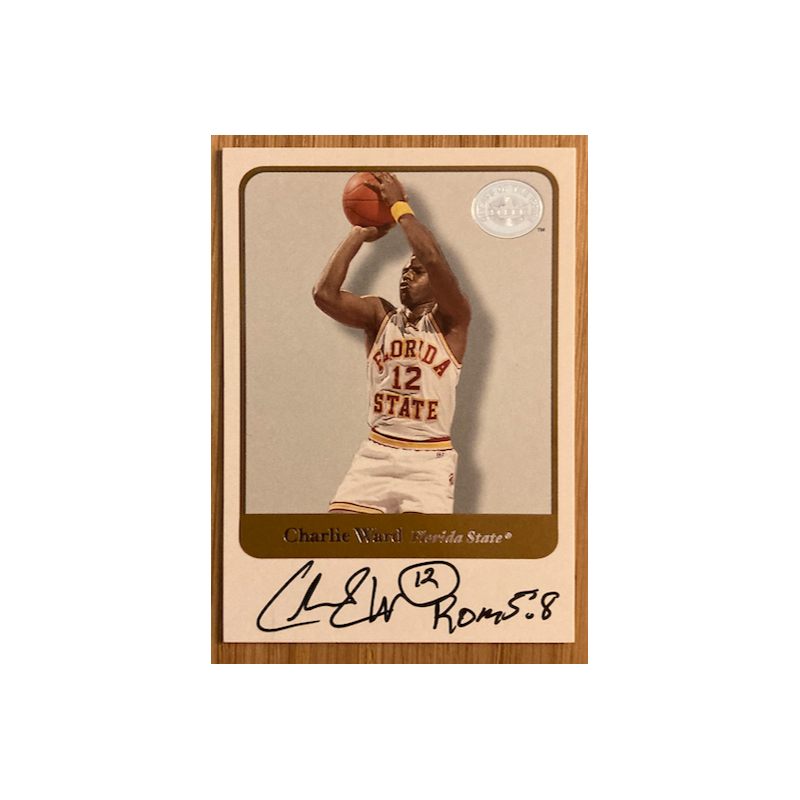 CHARLIE WARD 2001 FLEER GREATS OF THE GAME AUTO
