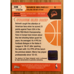 MARCO BELINELLI 2007-08 TOPPS STADIUM CLUB ROOKIE X-FRACTOR AUTO