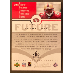 FRANK GORE 2005 UD REFLECTIONS FUTURE ROOKIE 281/499