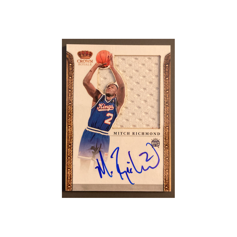 MITCH RICHMOND 2011-12 PANINI CROWN ROYALE JERSEY AUTO 14/25