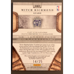 MITCH RICHMOND 2011-12 PANINI CROWN ROYALE JERSEY AUTO 14/25