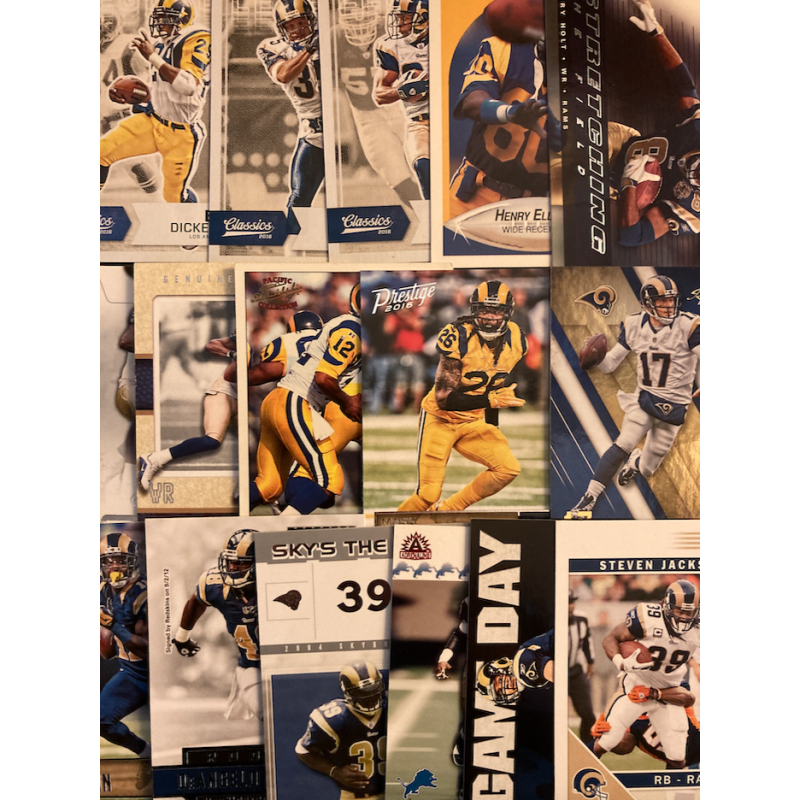 LOT DE 25 CARTES NFL LOS ANGELES RAMS