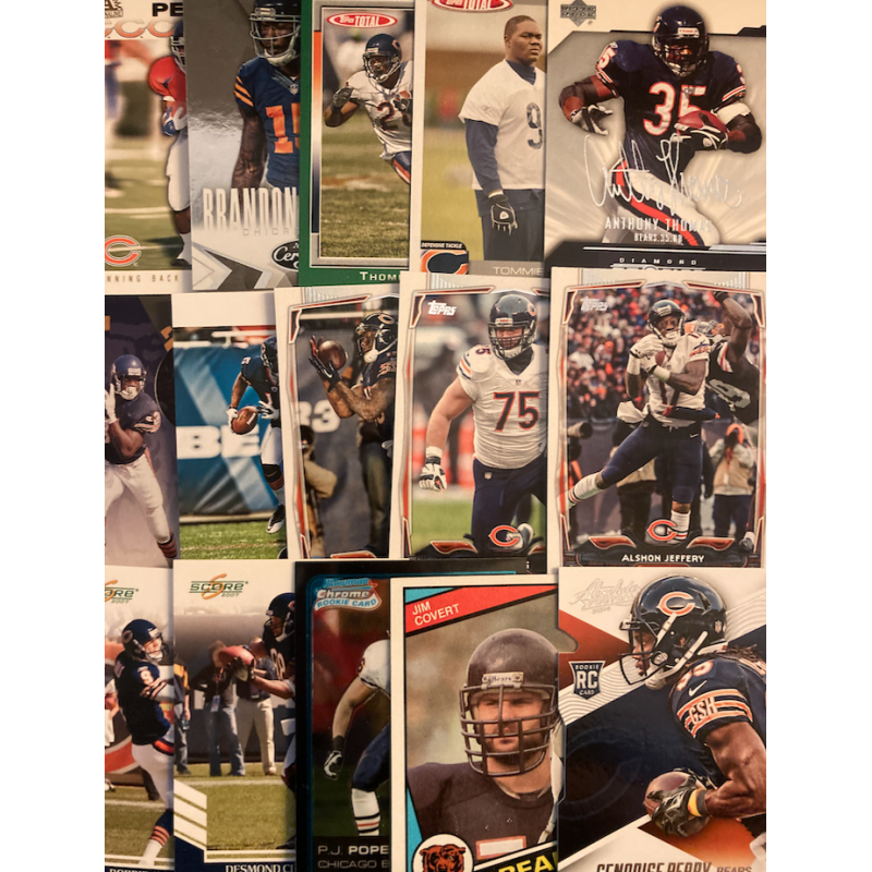 LOT DE 25 CARTES NFL CHICAGO BEARS