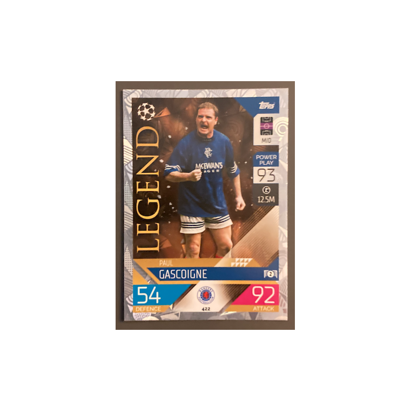 PAUL GASCOIGNE 2022-23 TOPPS MATCH ATTAX LEGEND