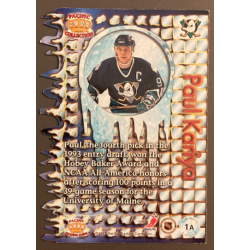 PAUL KARIYA 1997 PACIFIC COLLECTION SLAP SHOTS DIE CUT 1A - EXMT CONDITION