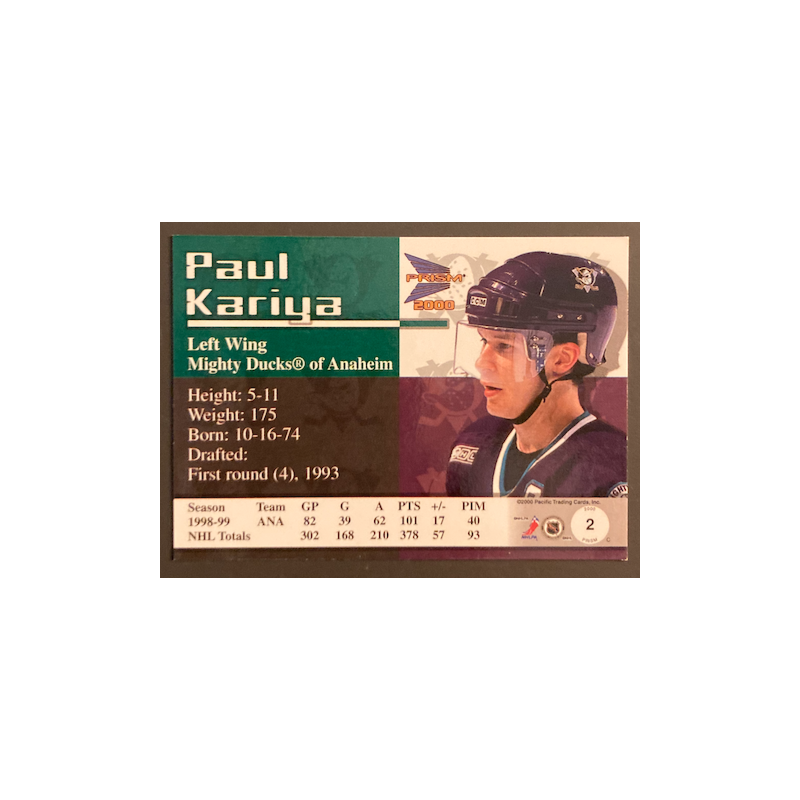 PAUL KARIYA 2000 PACIFIC PRISM - 2