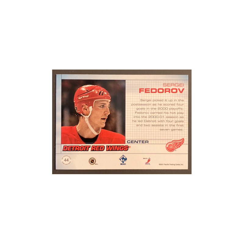 SERGEI FEDOROV 2000 PACIFIC PRIVATE STOCK JERSEY - 44