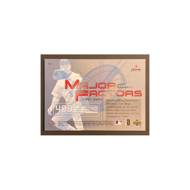 JEFF BAGWELL 2003 UPPER DECK FINITE MAJOR FACTORS 984/1599