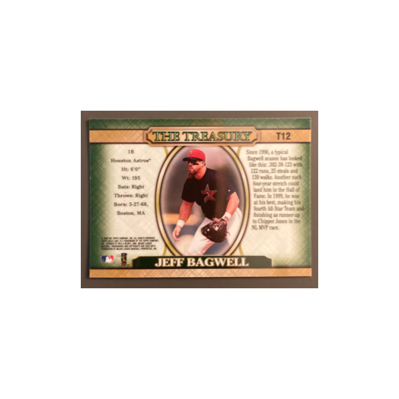 JEFF BAGWELL 2000 TOPPS GOLD LABEL THE TREASURY - T12