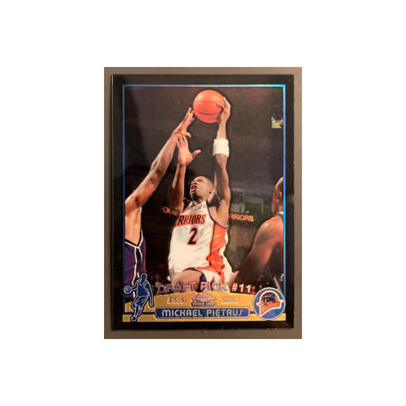 MICKAEL PIETRUS 2003-04 TOPPS CHROME REFRACTOR BLACK FRENCH 279/500